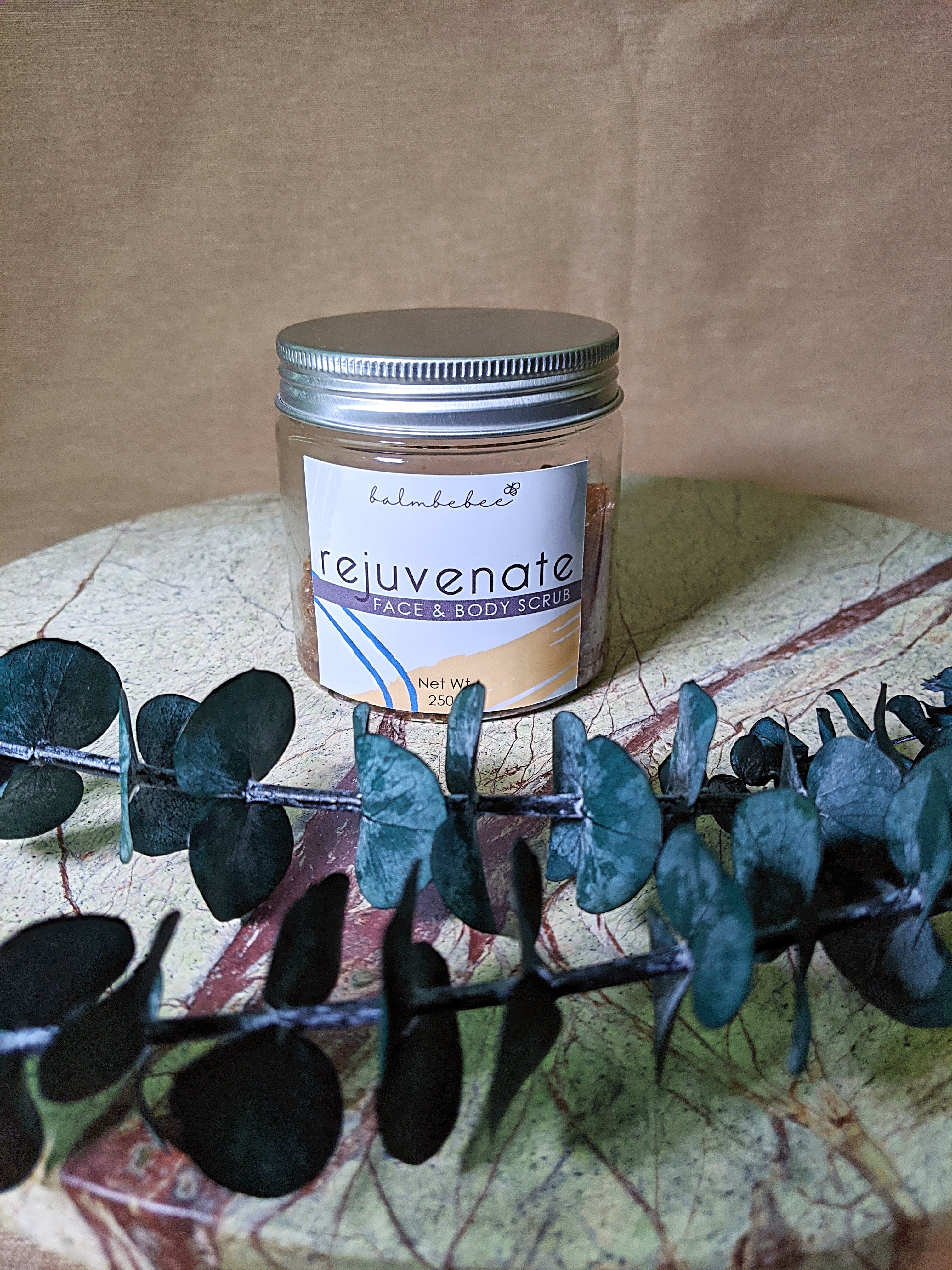 Rejuvenate - Sugar Scrub Infused with Raw Honey, Lemongrass & Tea Tree Essential oils